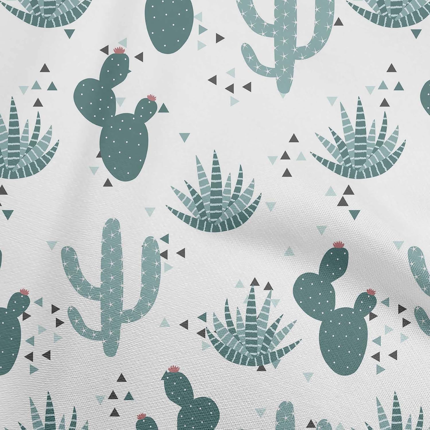 oneOone Viscose Chiffon Green Fabric Cactus Quilting Supplies Print Sewing Fabric by The Yard 42 Inch Wide-74