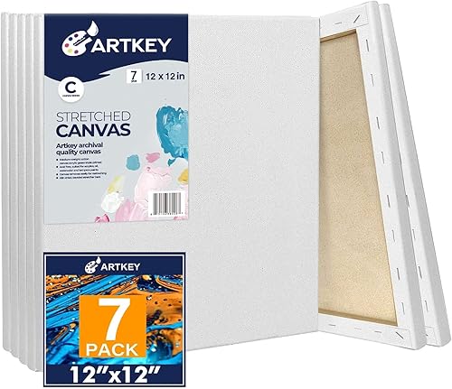 Miniatura 22 de Lienzos estirados para pintar de 24 x 36 pulgadas, paquete de 2, 12.3 onzas, triple imprimado sin ácidos, 100% algodón, lienzos grandes para pintura
