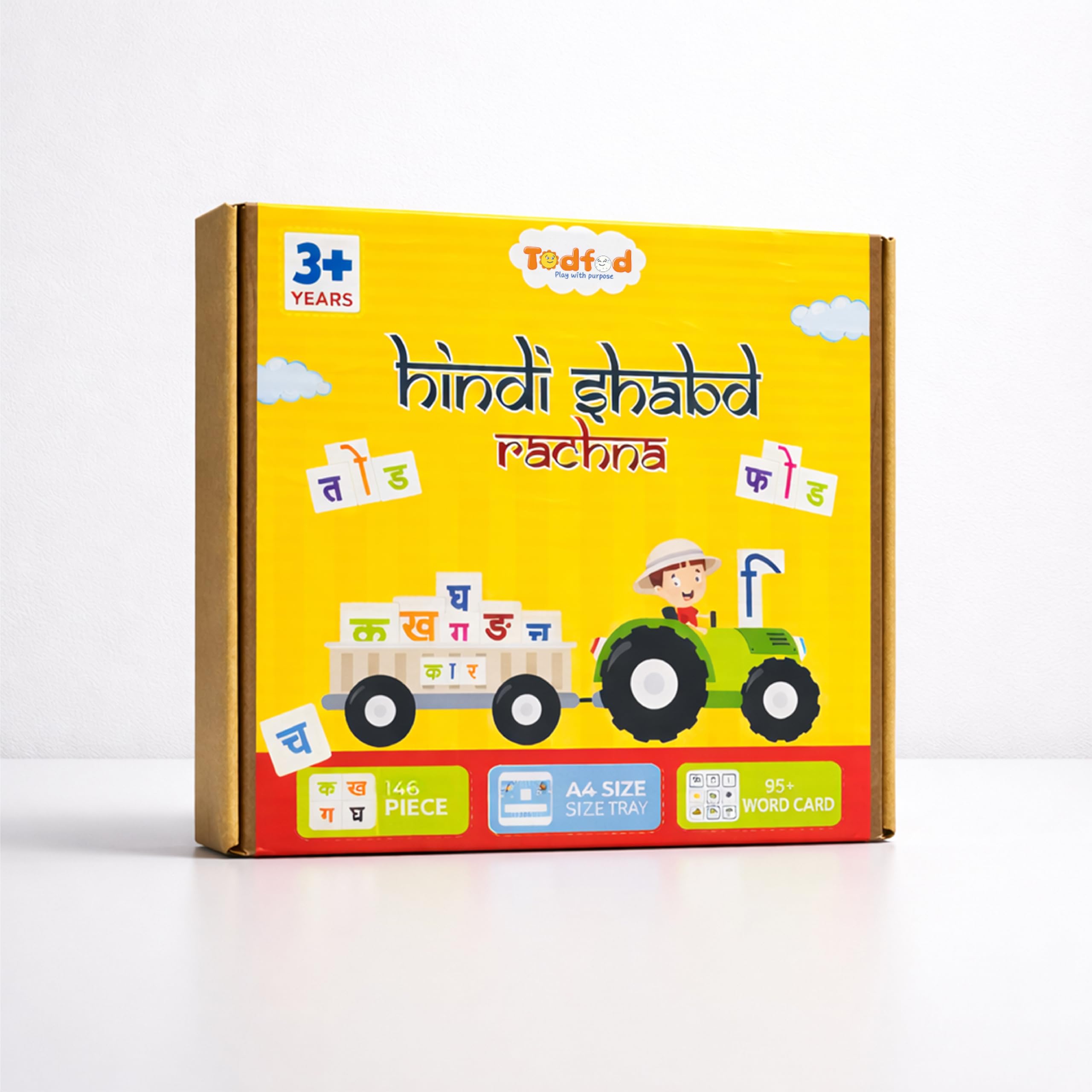 TodFod Shabd Rachna Learn Hindi Words Spellings for Kids Learning Game | Hindi Puzzle Word Making Educational Toy Gift for Preschool Boys Girls Kids Age 3 4 5 Years Old
