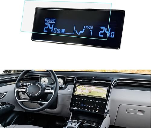 ZCLINKO Protector de pantalla para Hyundai Tucson 2022/2023 (Limited/N Line/SE/SEL/XRT) 2024 Tucson Accesorios 9H Vidrio templado Pantalla táctil