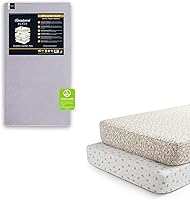 Vista 10 de Beautyrest Beginnings Black Brilliant Sun - Colchón prémium de 2 etapas para cuna y niños pequeños con espuma de soja a base de plantas y espuma