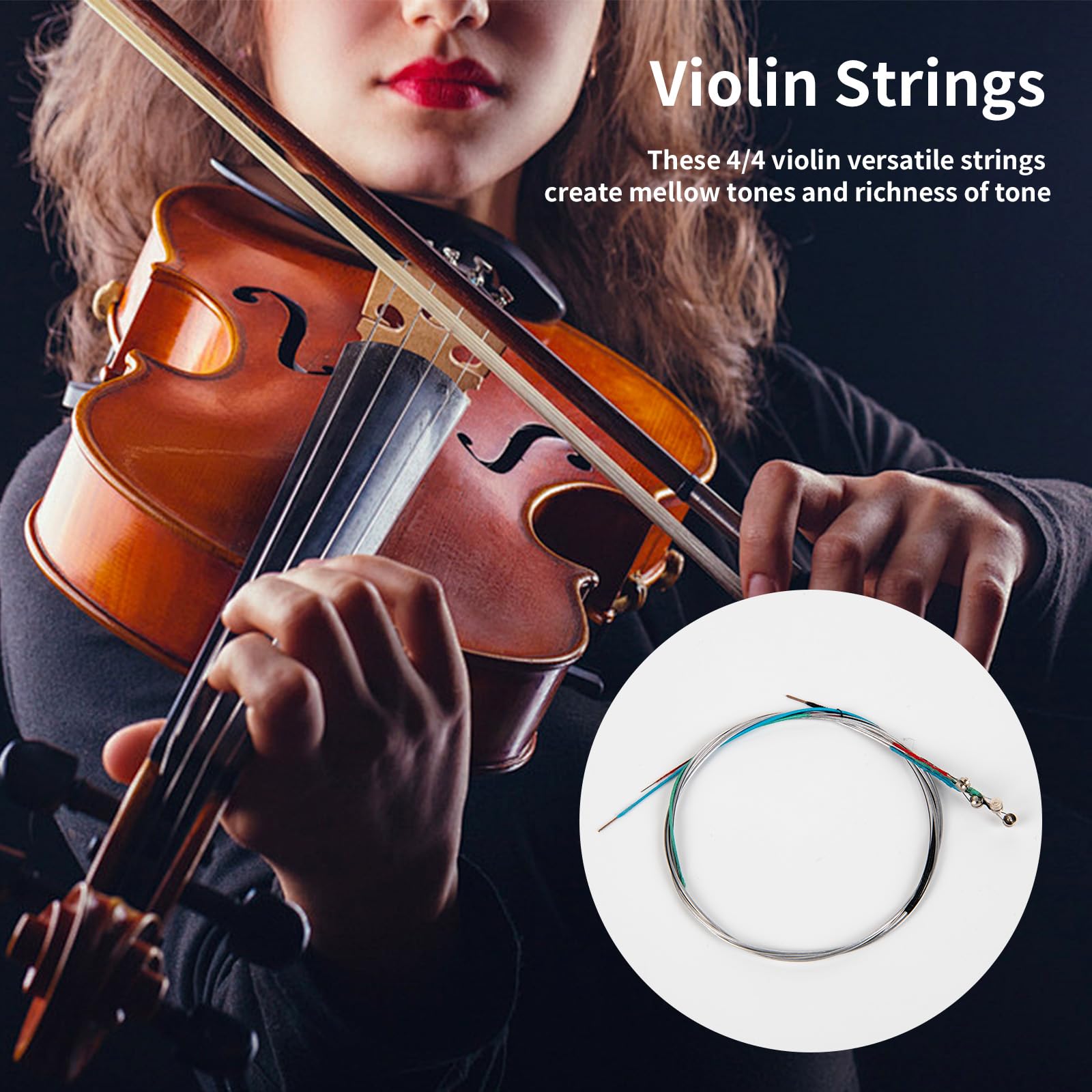 20 Set Di Corde Per Violino Good E A D G - Media Morbide Per 3/4-4/4 - Argento