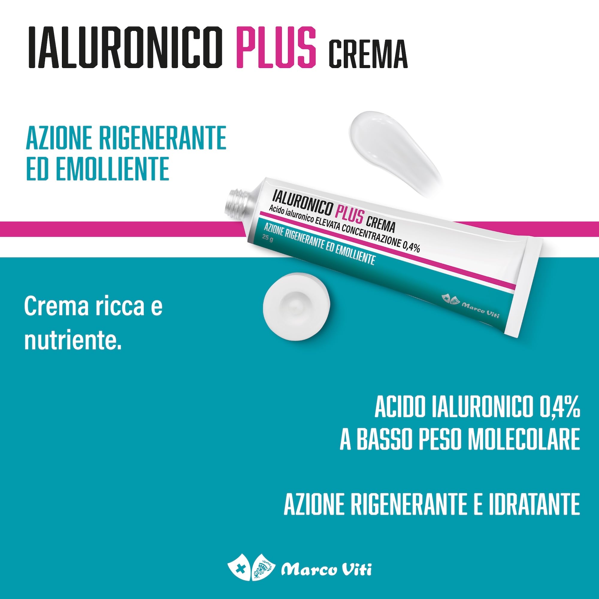 Abbinata Ialuronico Plus Crema Idratante con Acido Ialuronico 0,4% 50 g