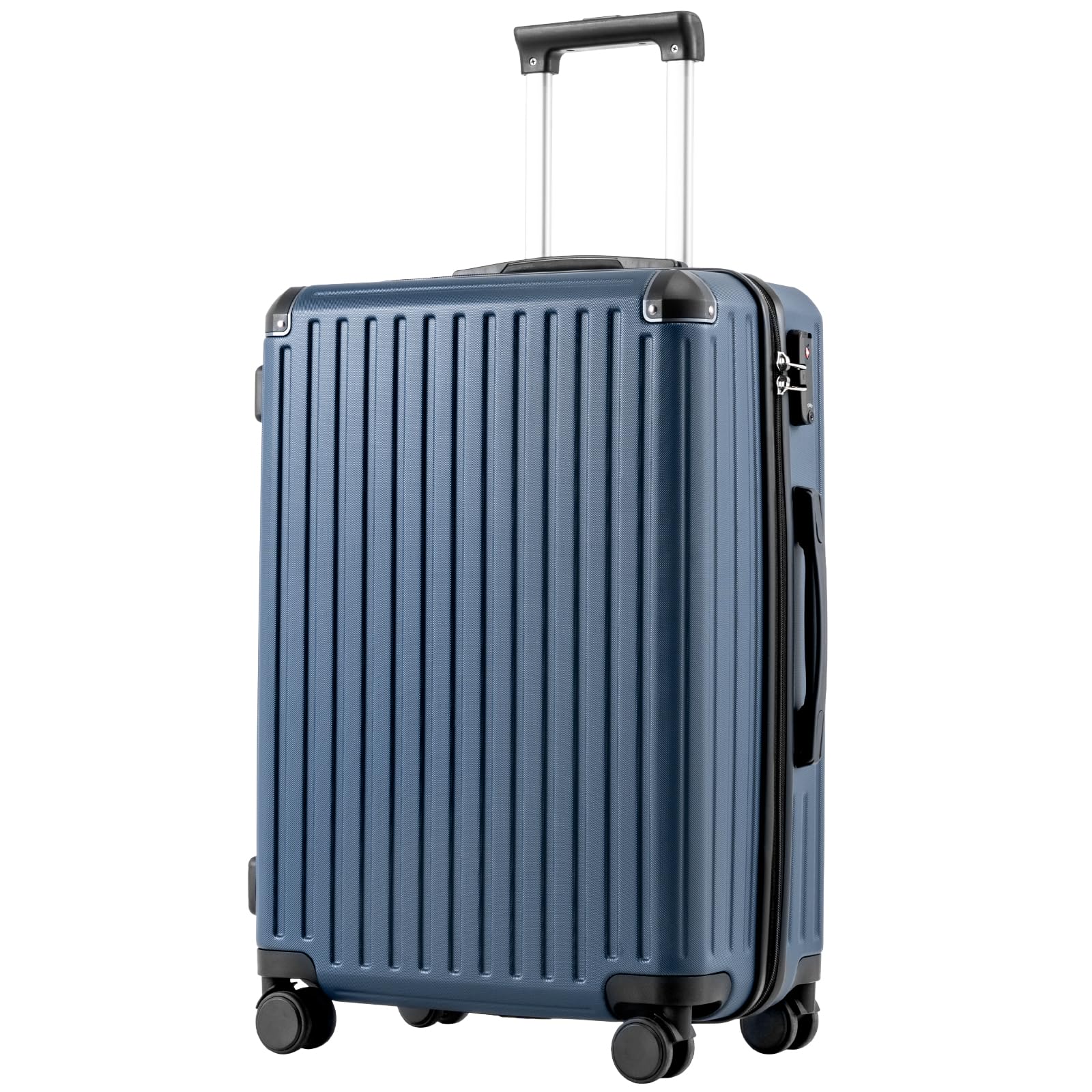 COOLIFE Koffer Trolley-Koffer Hartschalen-Koffer Rollkoffer Reisekoffervon ABS-Material mit TSA-Schloss Teleskopgriff und 4 Zwillingsrollen