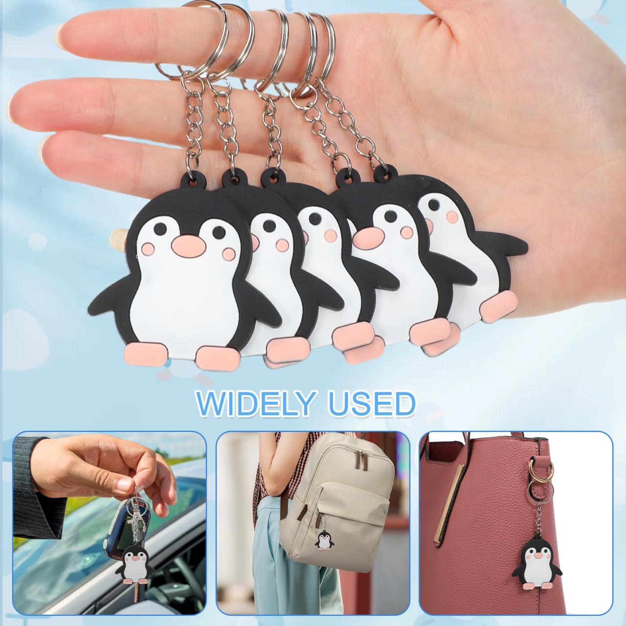 Set di 24 graziosi ciondoli a forma di pinguino, idea regalo per gli amanti dei pinguini
