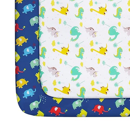 Miniatura 1 de Paquete de 2 sábanas de franela para cuna, 100% franela de algodón, sábana bajera para cuna estándar (28 x 52 pulgadas) y colchones para niños