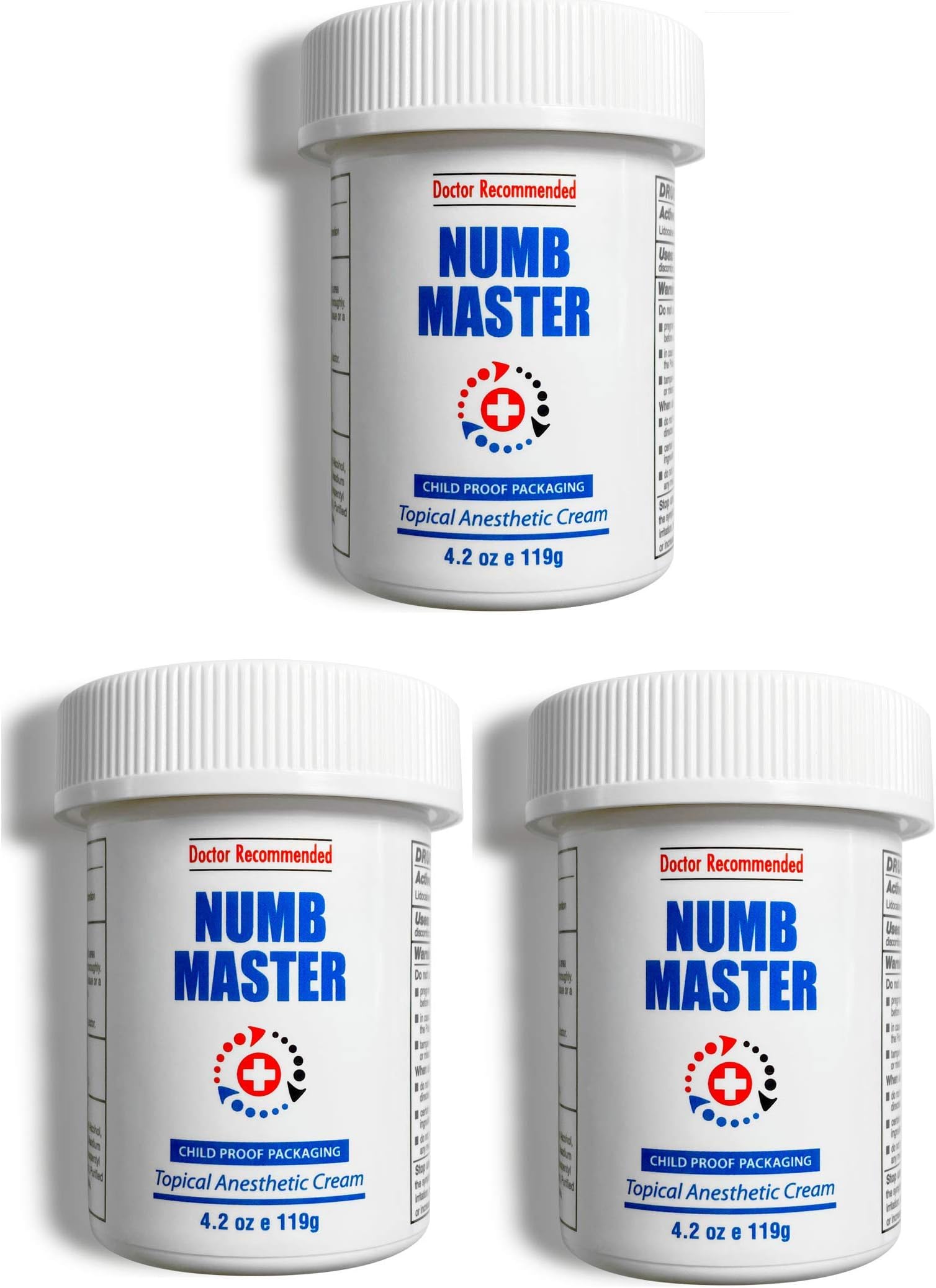 Clinical Resolution Non-Oily Numb Master Topical Anesthetic Cream (12 oz (3 Jars x 4oz))
