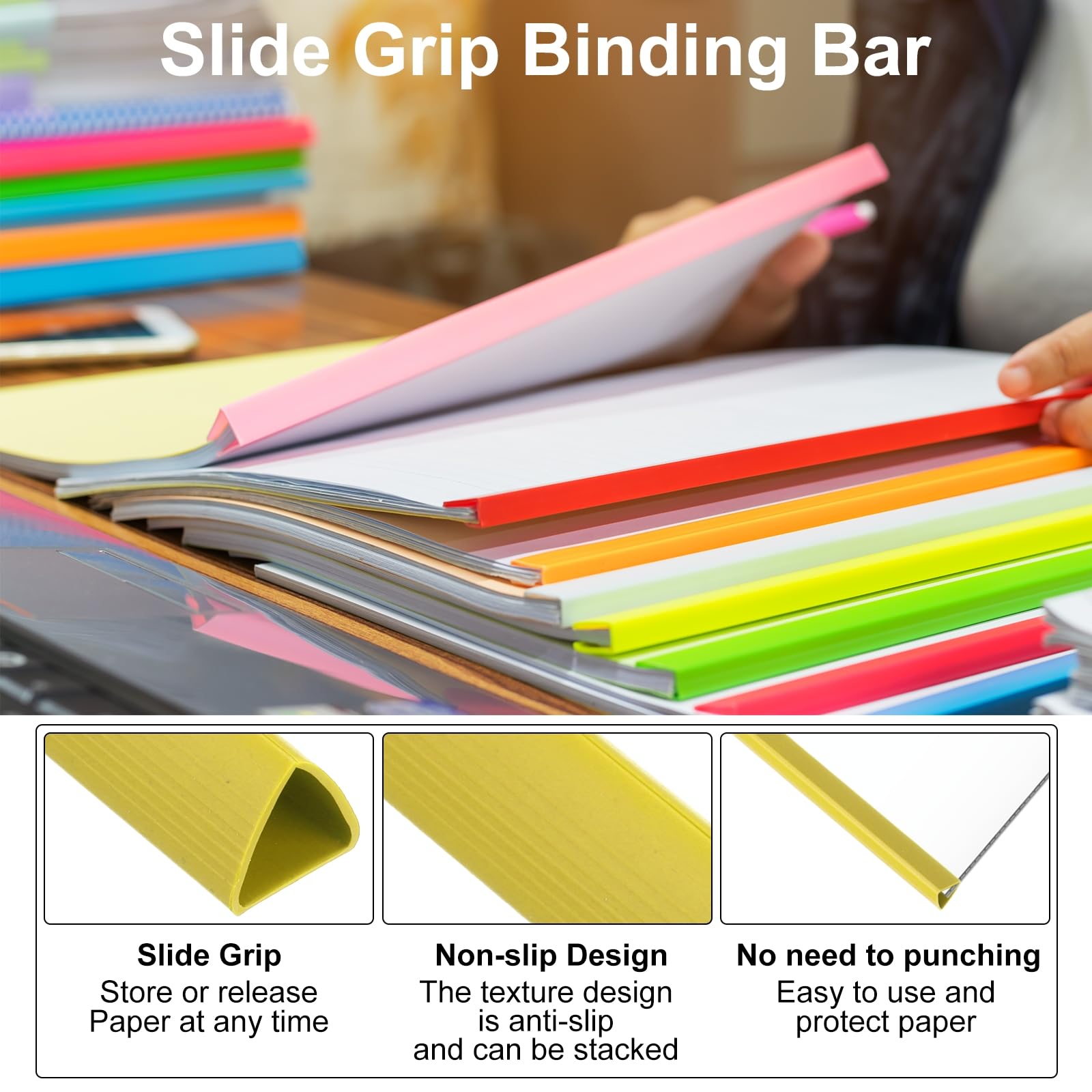 PATIKIL 100Pcs Binding Bars - Image 4
