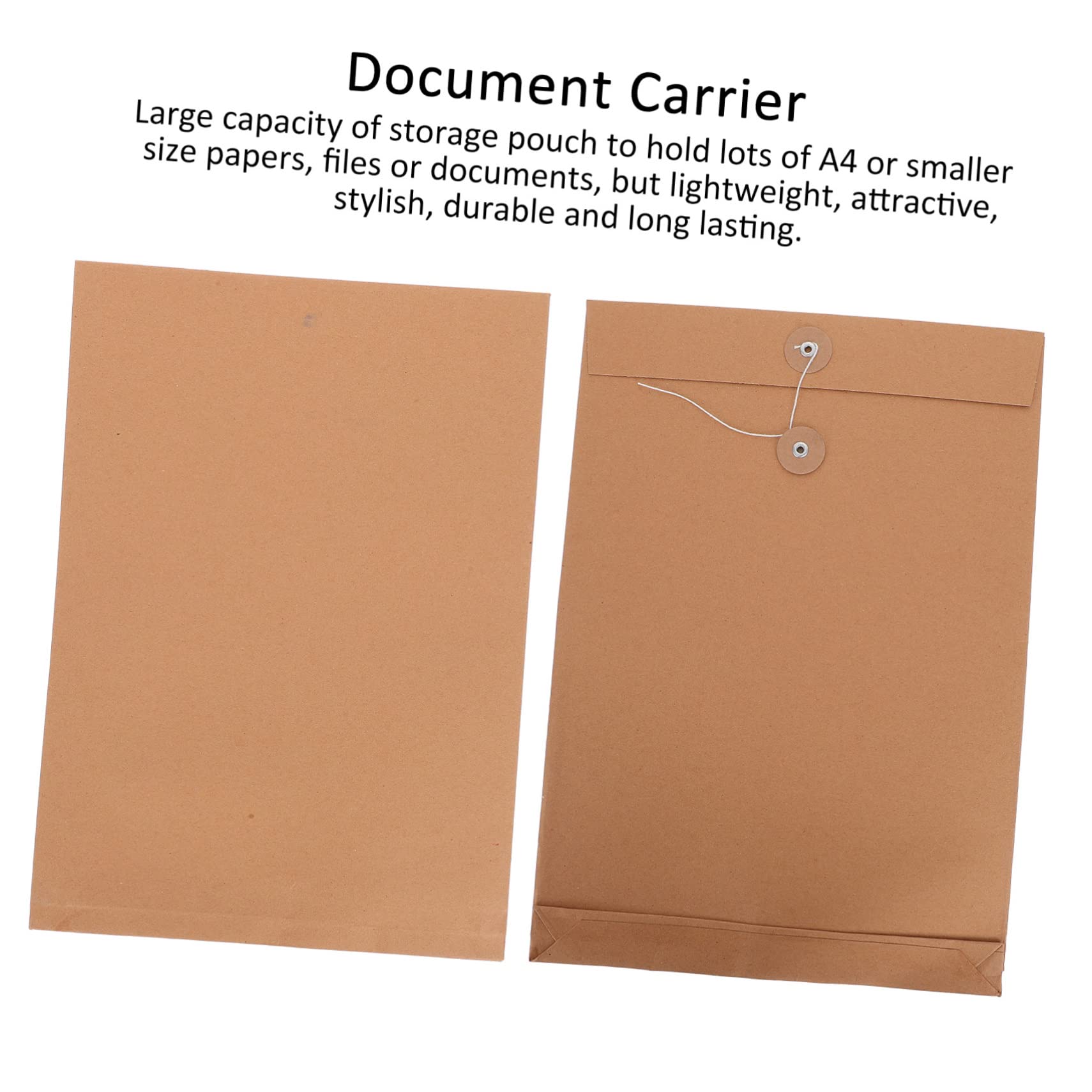 Gatuida Paquet Porte-documents pour Organiser Documents et Stylos 25pcs en Papier Kraft Grosse Capacité Matériau Solide, pour Usage Quotidien et Occasions Commerciales