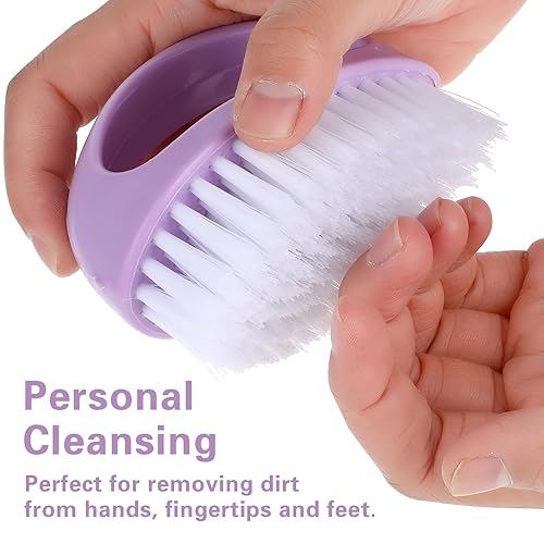 Miniatura 2 de Cobee Paquete de 2 cepillos de mano para limpiar las uñas, cerdas rígidas duraderas, cepillo limpiador de uñas con asa, limpiador de uñas profundas