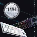Clavier mécanique de jeu sans fil Logitech G915 TKL Tenkeyless Lightspeed RGB, options d'interrupteurs à profil bas, LIGHTSYNC RGB, prise en charge avancée sans fil et Bluetooth - Cliquant, Noir