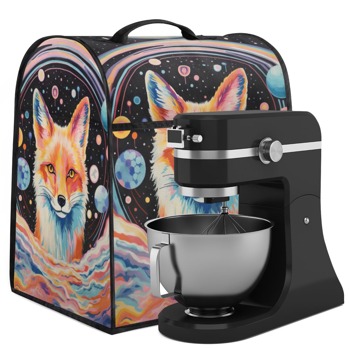 Coffee Maker Cover Universe Galaxy Fox Kitchen Appliance Covers Small Appliance Covers Blender Cover Juicer Cover Dust Covers for Kitchen Appliances with Top Handle and Pockets,Washable,B651