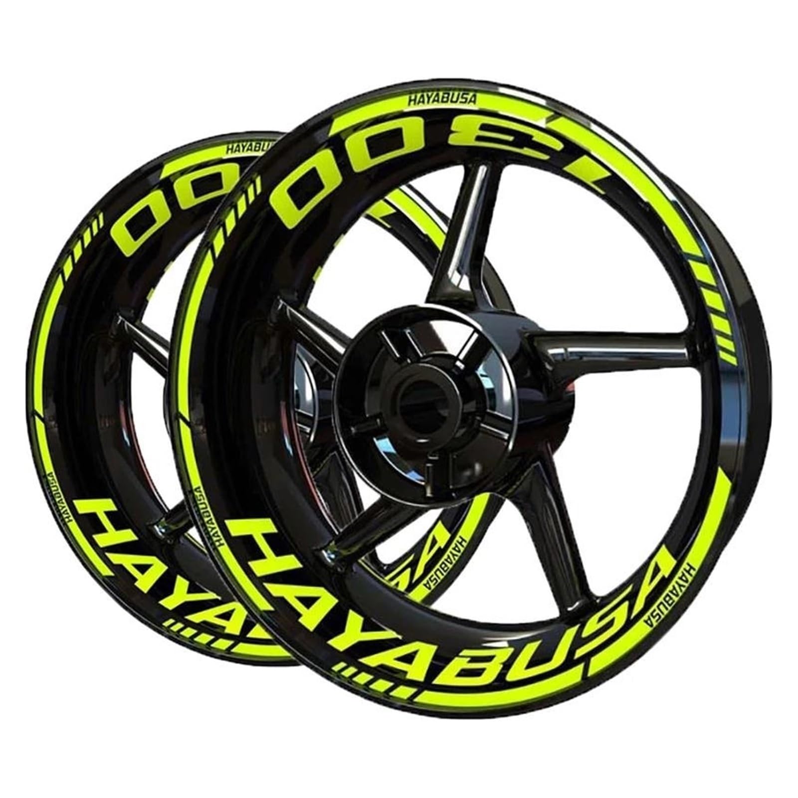 Motorcycle Reflective Wheel Stripe Sticker Set Waterproof Rim Decals for Suzuki for Hayabusa 1300