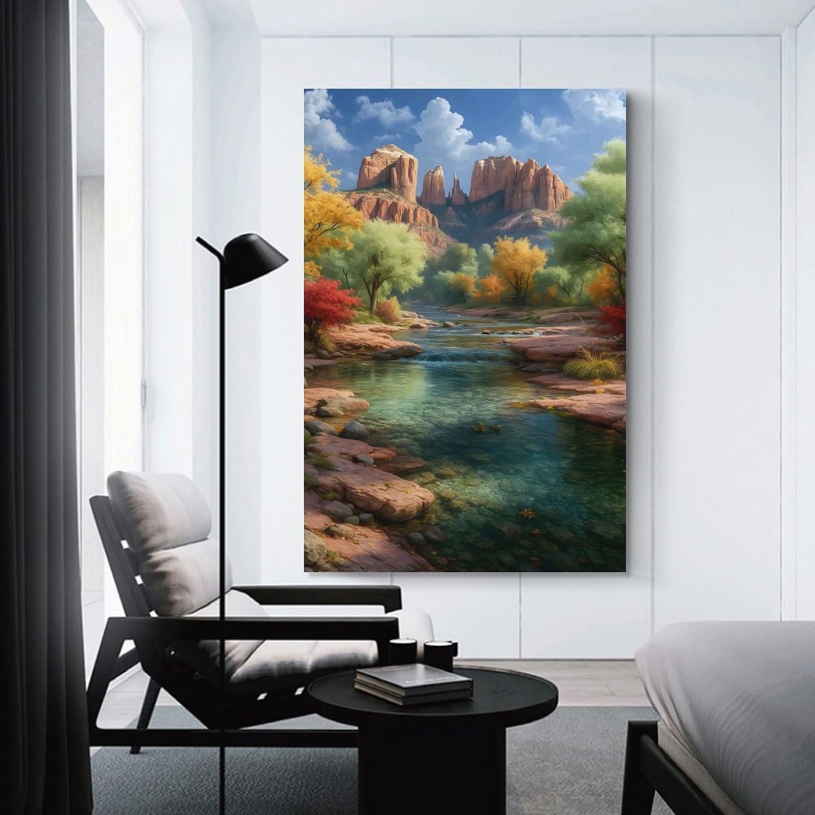 Junmoney Canvas Art Print Southwestern Dreamscape, 20x30inch(50x75cm), for New Homes, Bedrooms Or Workspaces, Thoughtful Wall Decor for Art Lovers