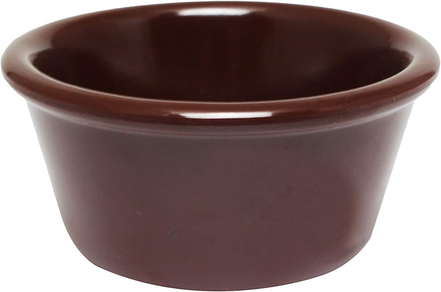 Thunder Group Melamine ramekin collection 4 oz, 3 3/8" smooth ramekin, chocolate, comes in dozen