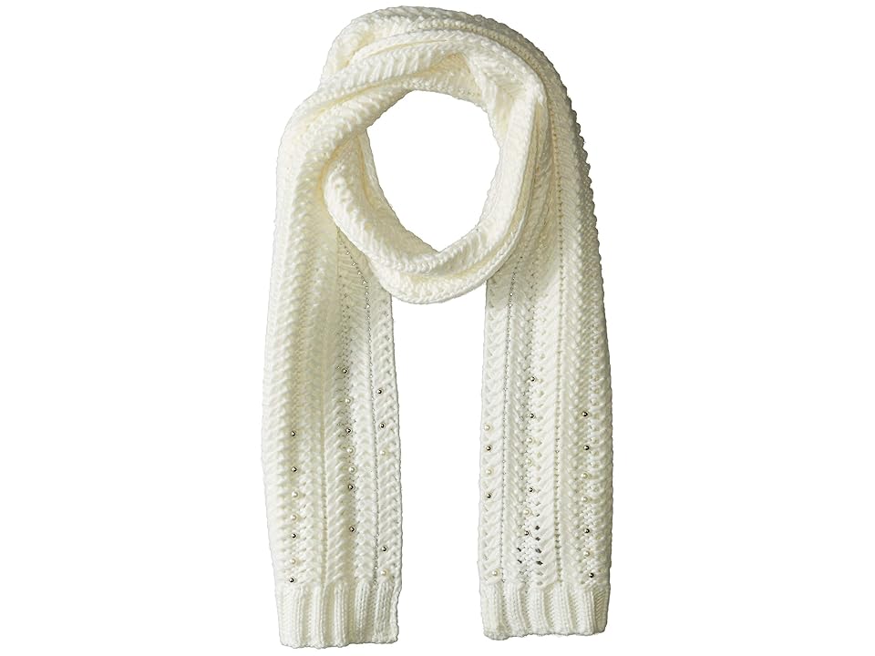 

Vince Camuto Chunky Herringbone Stitch Scarf (White) Scarves