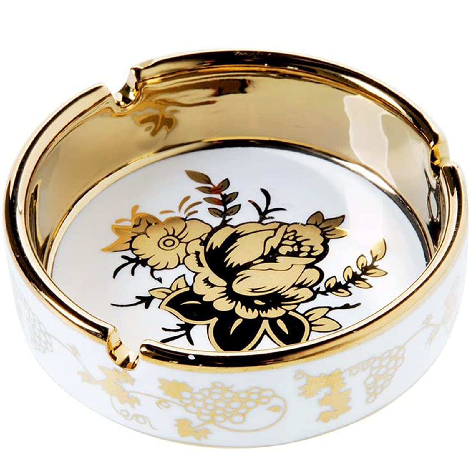 Cendrier avec fumée grabber anti-odeur - Grand cendrier extérieur étanche et portable motif fleur