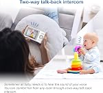 Moniteur de bébé VTech VM923, écran de 2,8 po, panoramique-tilt-zoom, portée longue de 1000 pi, vision nocturne, audio bidirectionnel, capteur de température, berceuses, transmission sécurisée sans WiFi