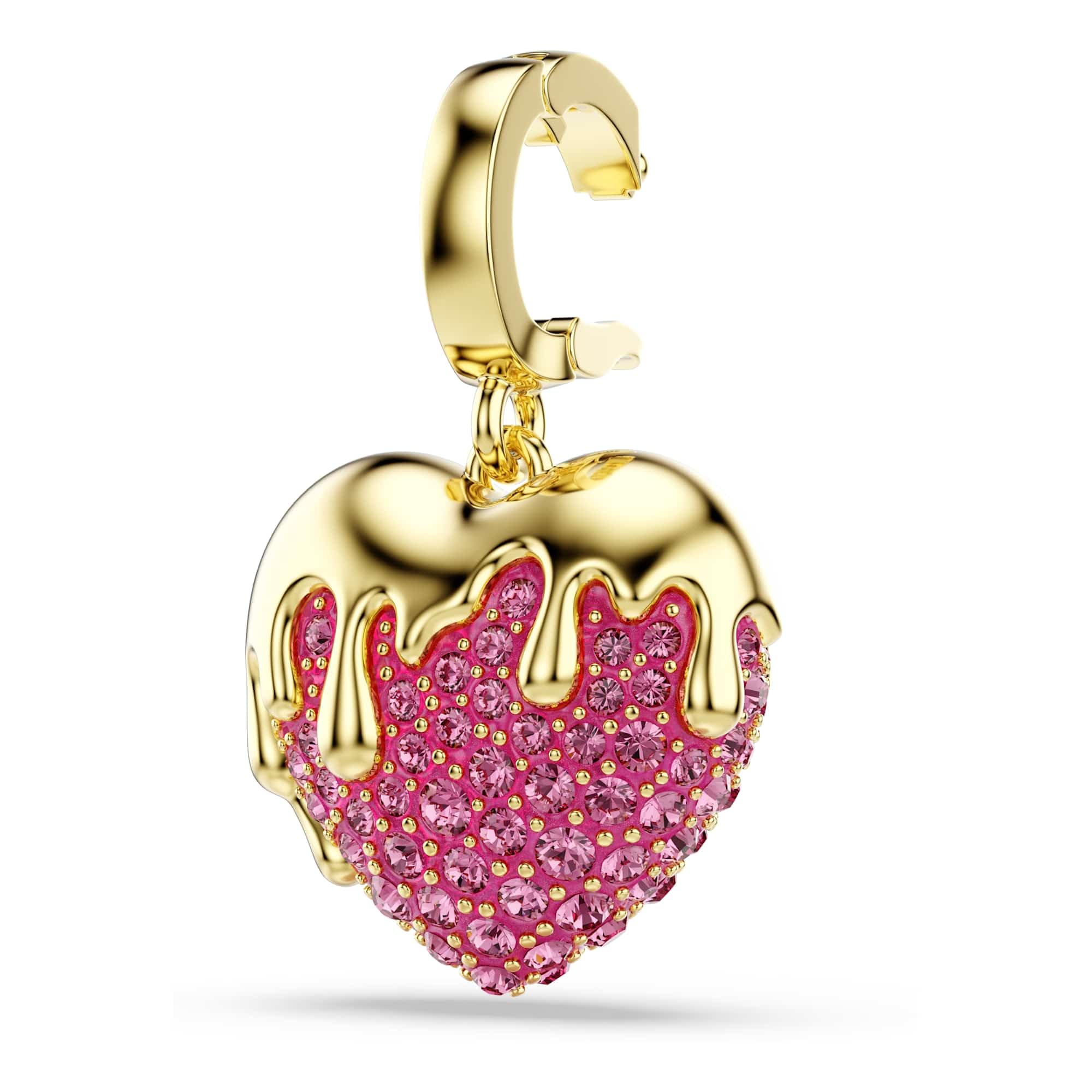 Swarovski Idyllia Kolekcja Bransoletka sztywna, Mieszane szlify, Serce, Różowy, Wykończenie z mieszanego metalu