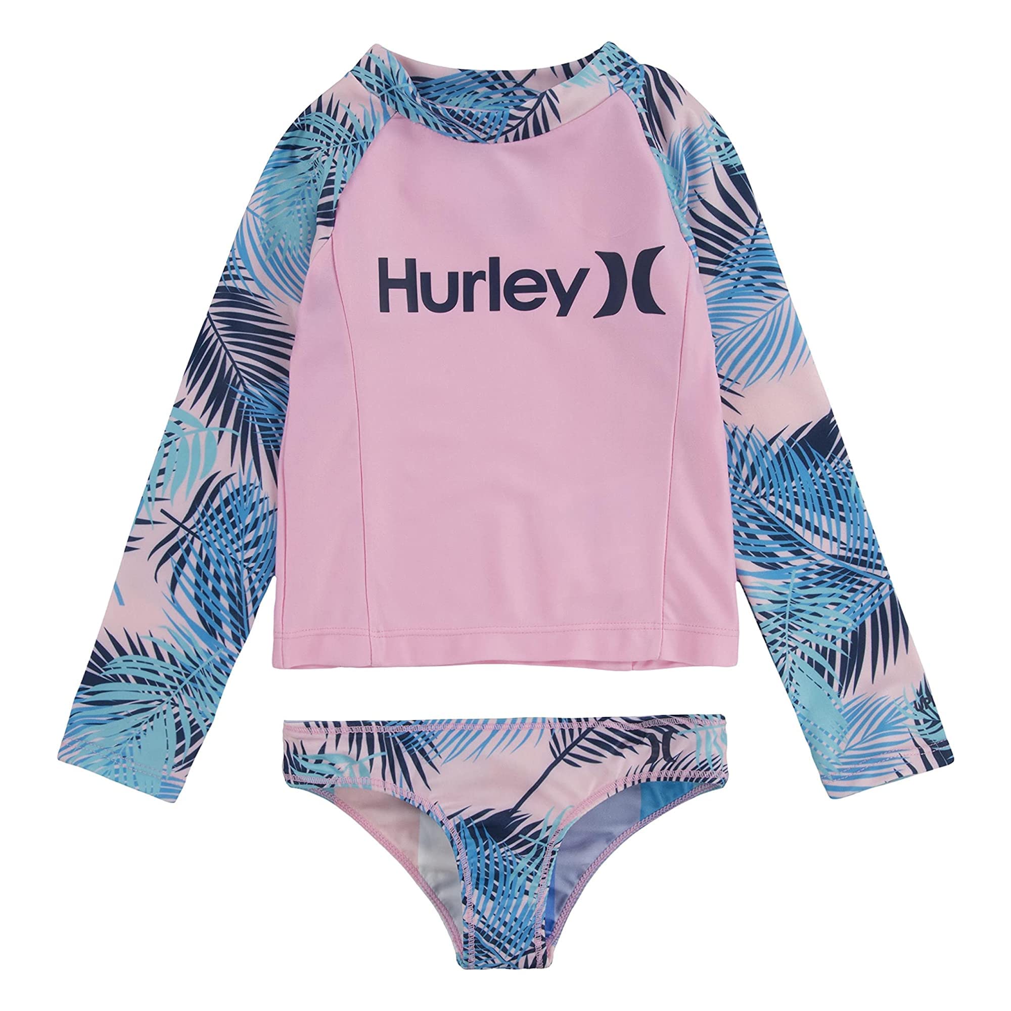 Hurley Mädchen Hrlg Ls UPF Top/Bottom 2pc Set Bikini-Set (2er Pack)