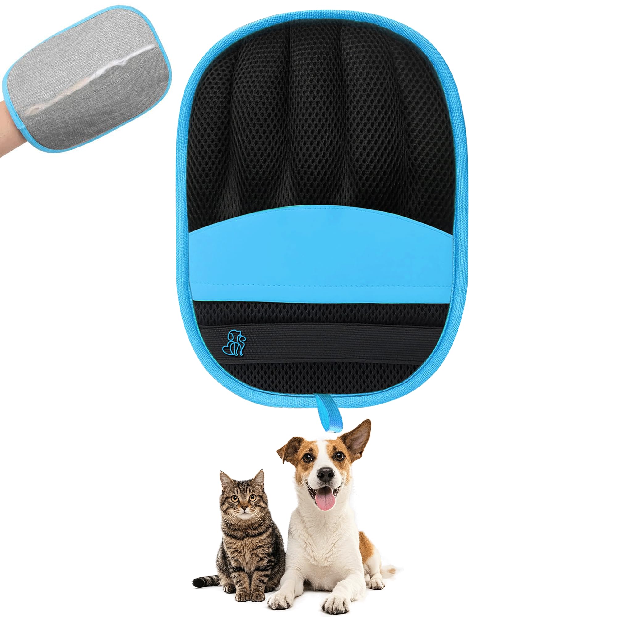 Magic Brush Rękawica do usuwania sierści zwierząt domowych, 2 sztuki, elektrostatyczne rękawice do usuwania sierści dla psów i kotów, Magic Brush Pure Path Pet Dog Cat Hair Remover do mebli