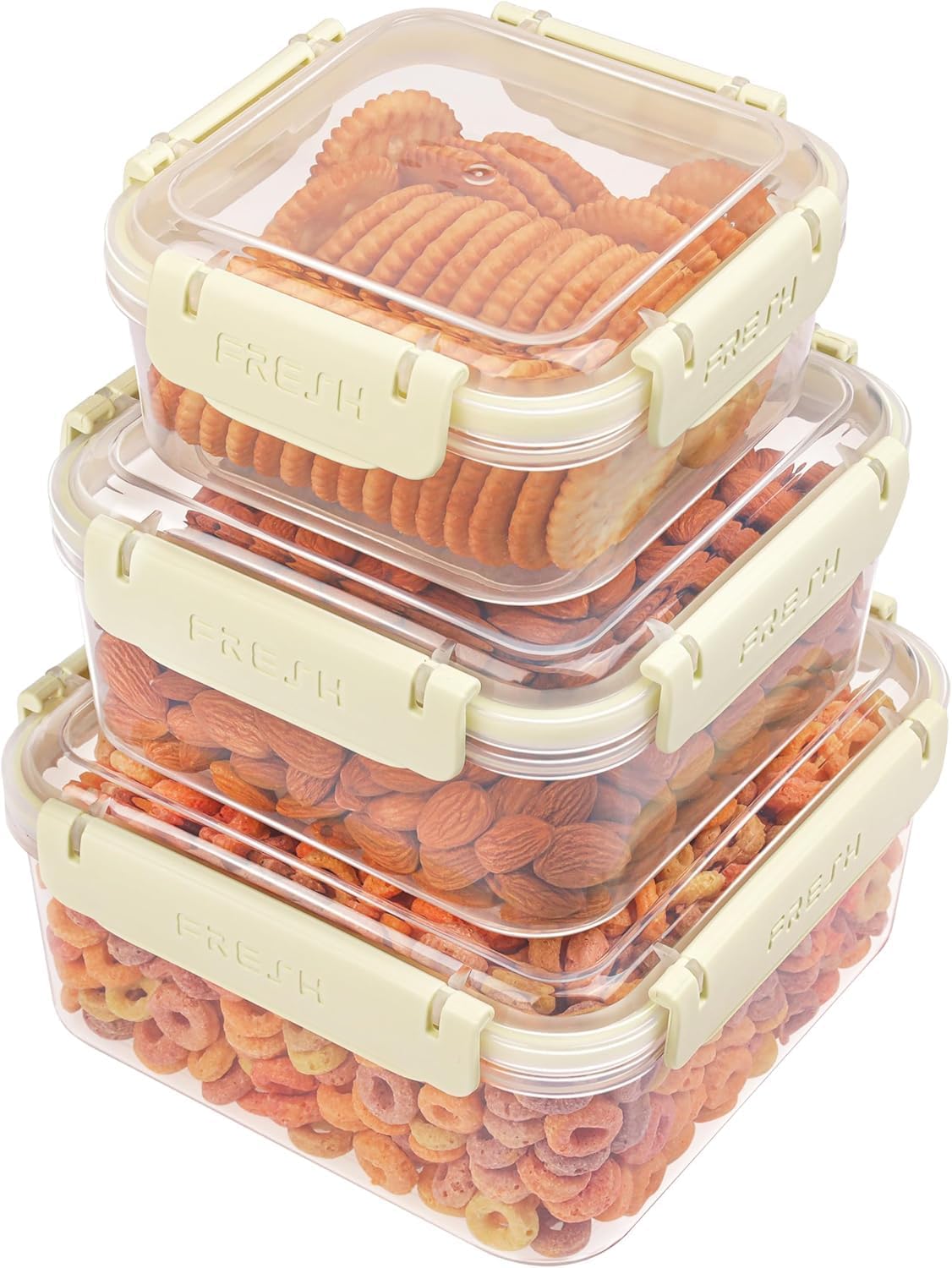 BLURISM 3-Piece Plastic Food Storage Containers Set, 530-1500 ml, Reusable Storage Containers with Lid, Airtight & BPA-Free Meal Prep Boxes, Freezer & Microwave Safe/Dishwasher Safe-image-29