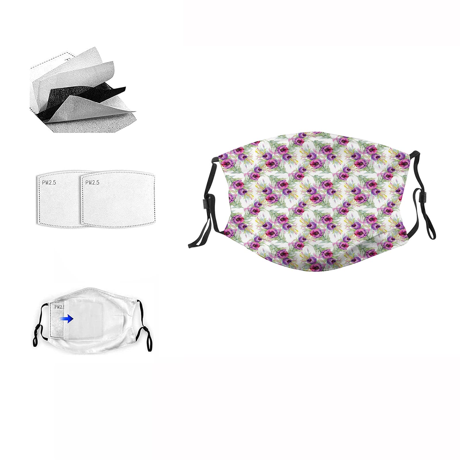 Cloth Face Masks Beautiful Blonde Woman Sending Kisse Heart Love Valentine Reuse washable masks for Women & Men,Multicolor Masks