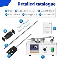 Vista 9 de 85-2 Digital Display Magnetic Stirrer with 4 Magnetic Stir Bars – Magnetic Stirrer Hot Plate, 0-2000 RPM Lab Stirring System with Temperature Probe