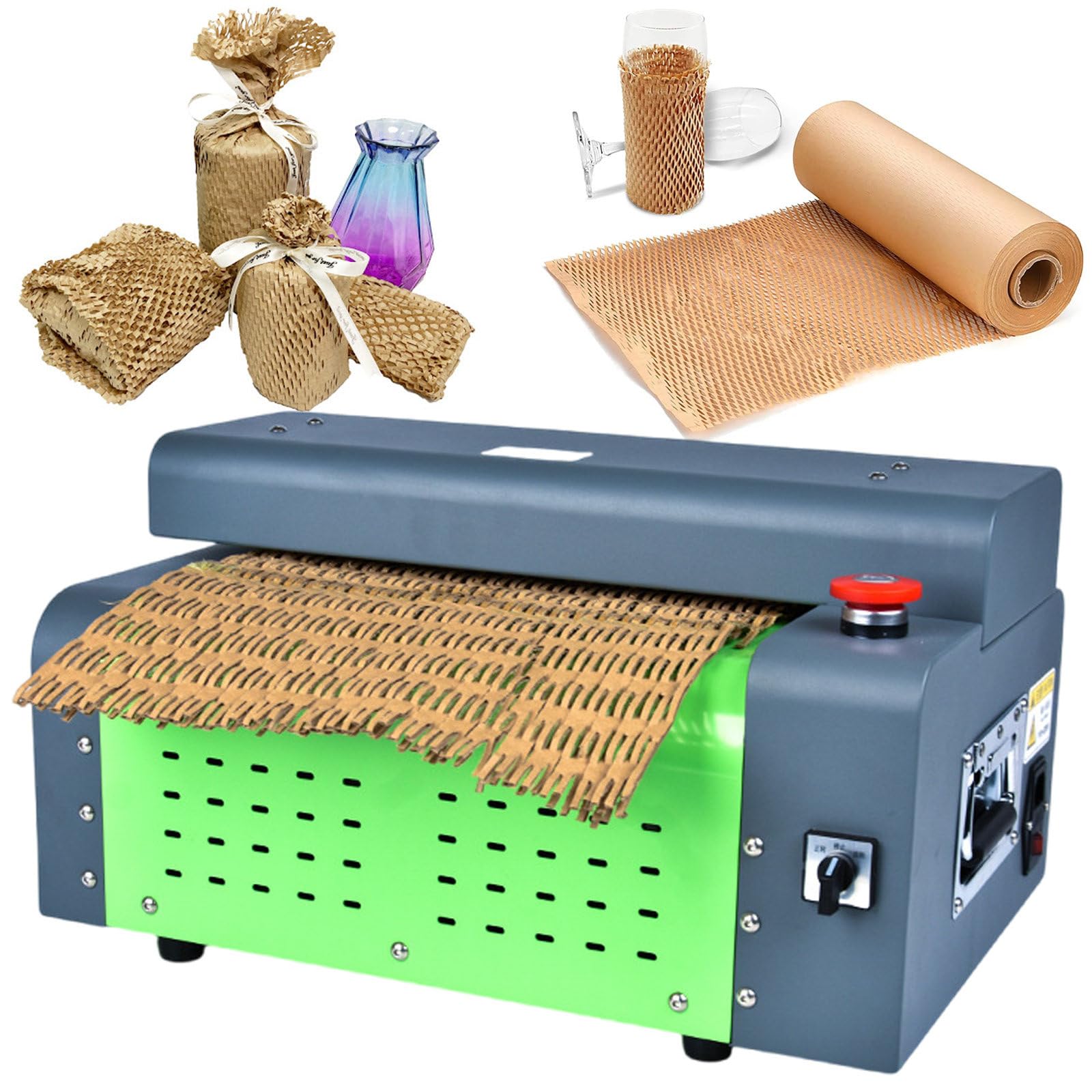 JKJZSALJ Waste Carton Box Cutting Expanding Machine,200 W/400 W Commercial Auto Corrugated Shredder Equipment,Shredding Speed: 3 M/Min,500Mm/19.7"
