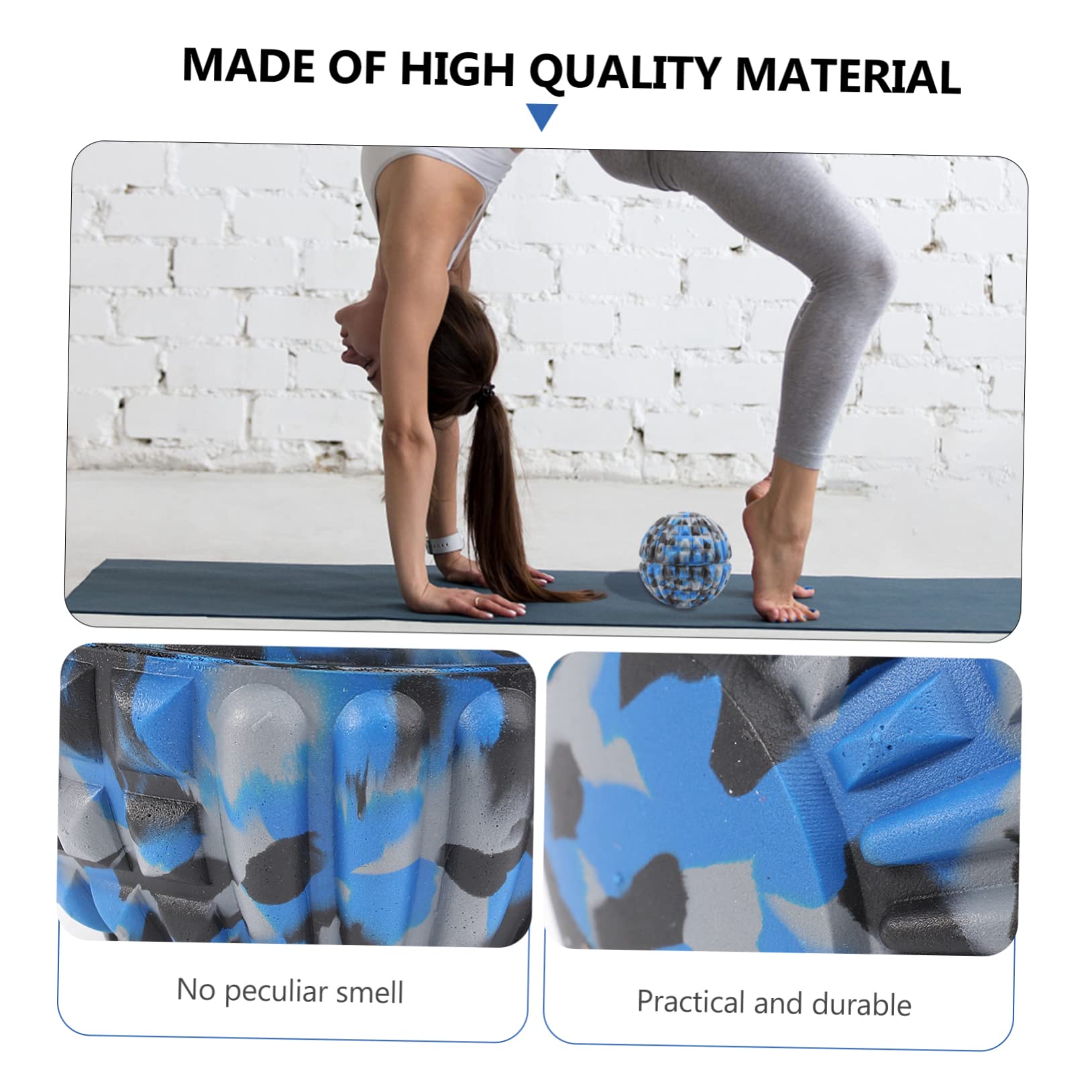2piezas Pelota De Masaje Para Pies De Camuflaje Rodillo De Fitness Eva Accesorio De Yoga Para Relajación Muscular Para Masaje De Fascia y Entrenamiento