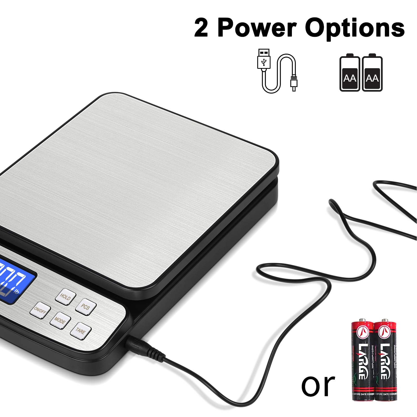 Kitchen Scale 440 Lb Digital Shipping Scale With Stainless Steel Platform - Backlit LCD Postal Scale For Business Food Scale - View #12