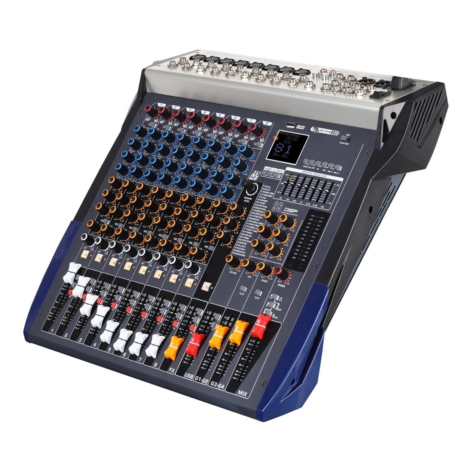 Mikser dźwięku, Mikser 8/16 kanałowy do występów na scenie, rodzina KTV, mikser USB żywo, odtwarzanie MP3, kontroler DJ(16 channel)