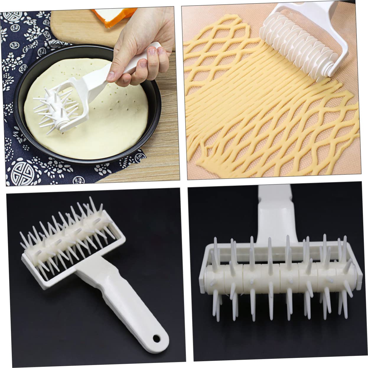 Cabilock 2 Juegos Rodillo De Pizza Estibador De Rodillos De Pastelería Perforador De Para Pizza Galletas Tuc Aguja De Pizza Herramienta Para De Pizza Páginas 2 Piezas * 2
