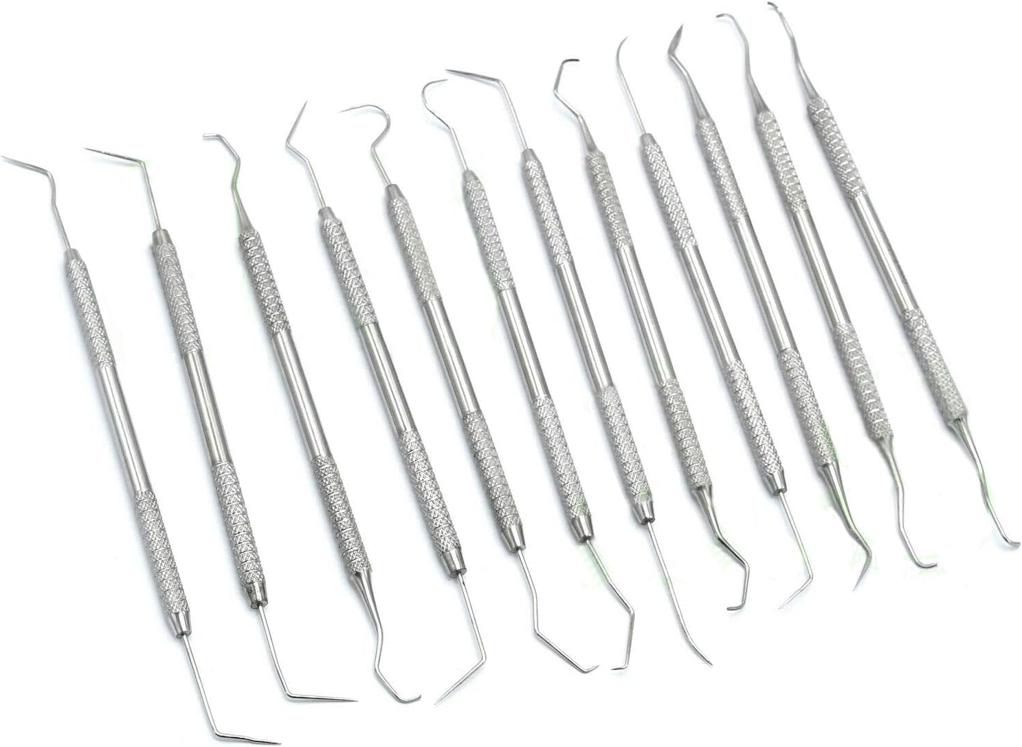 DDP 12 Piece Dental Probe Pick Tool Instrument Set Stainless Steel Scaler PR-296