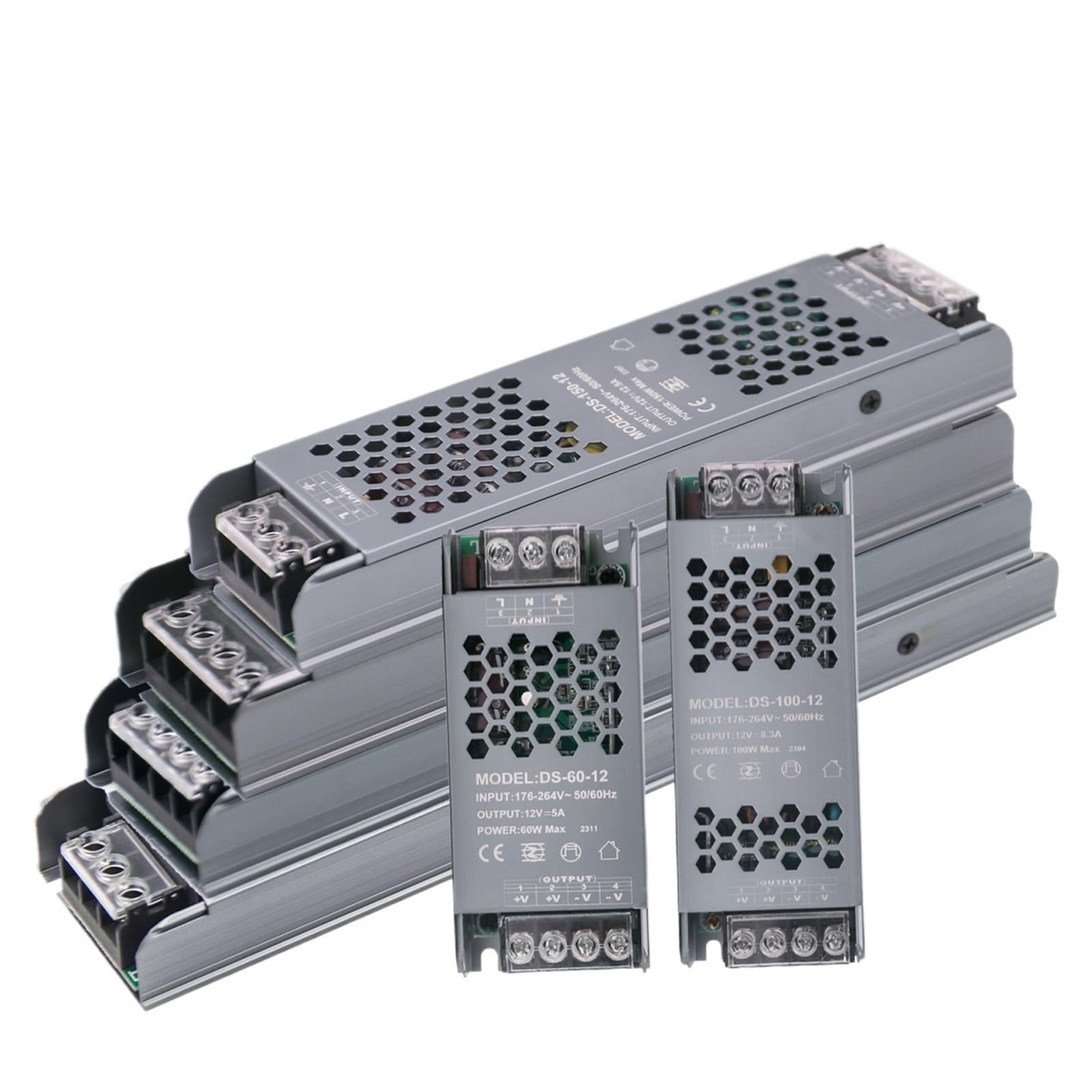 Alimentatore per striscia LED illuminazione ultra sottile (60 W, 12 V)