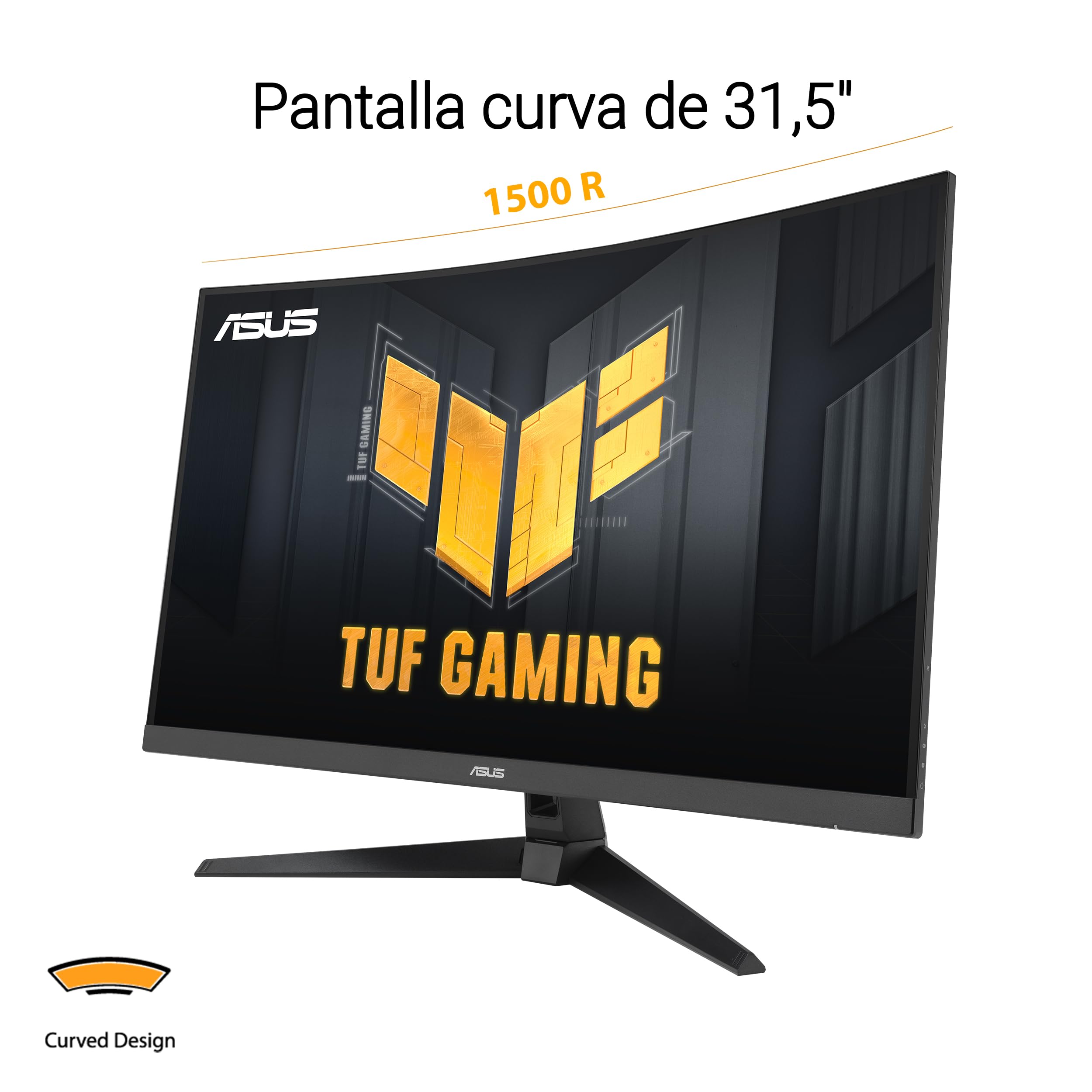 ASUS TUF Gaming VG32WQ3B - Monitor Curvo QHD de 31,5" | 180 Hz, ELMB, FreeSync, tiempo de respuesta de 0.5 ms, 90% DCI-P3, HDR, DisplayWidget Center