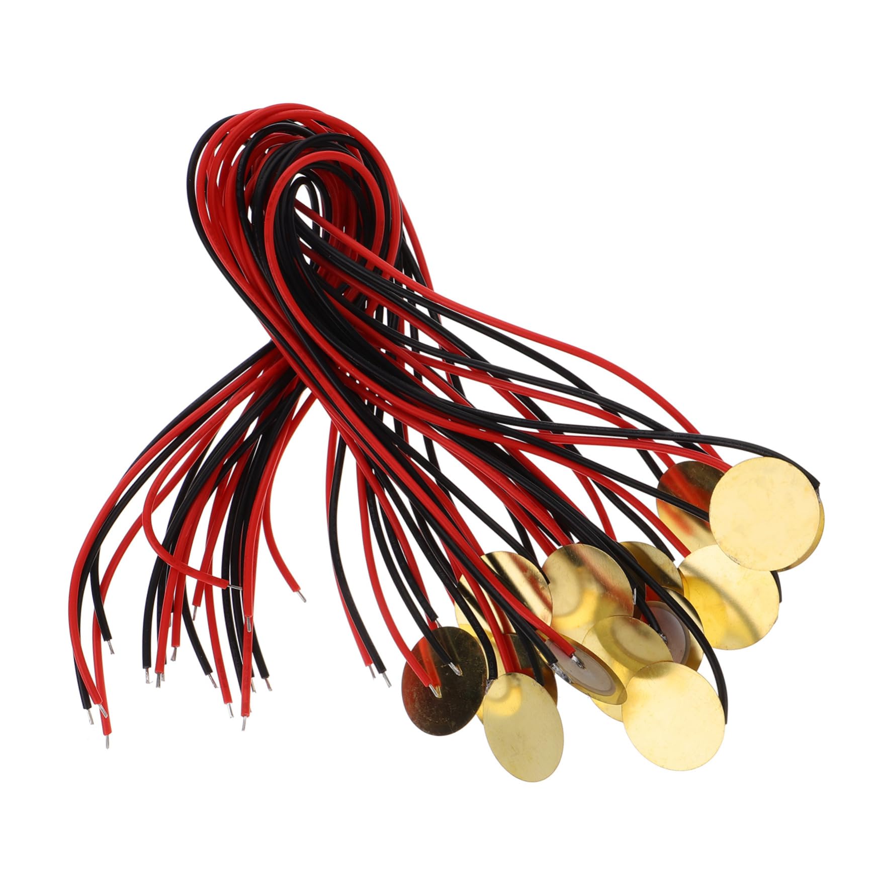 OFFSCH 20mm Electric Discs for Guitar Pickup Acoustic Pickup Transducer Disc Elements Microphone Buzzer Trigger Wide Application 25cm Wire Length