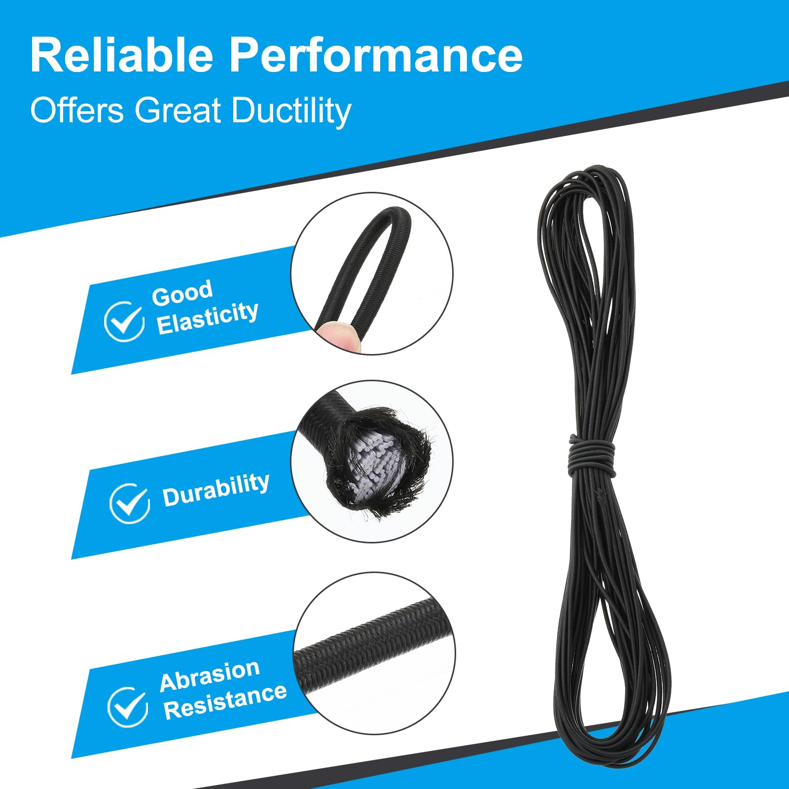 PATIKIL 1/8" x 49' Bungee Shock Cord - Image 3
