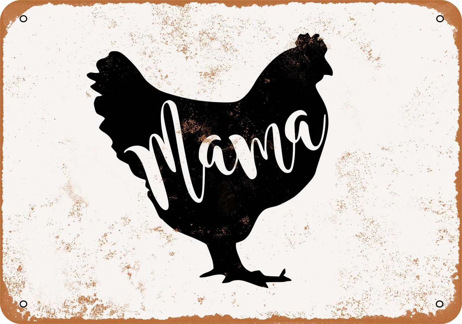 Miaomansenstore Metal Sign - Mama Hen - Vintage Look Home Decor