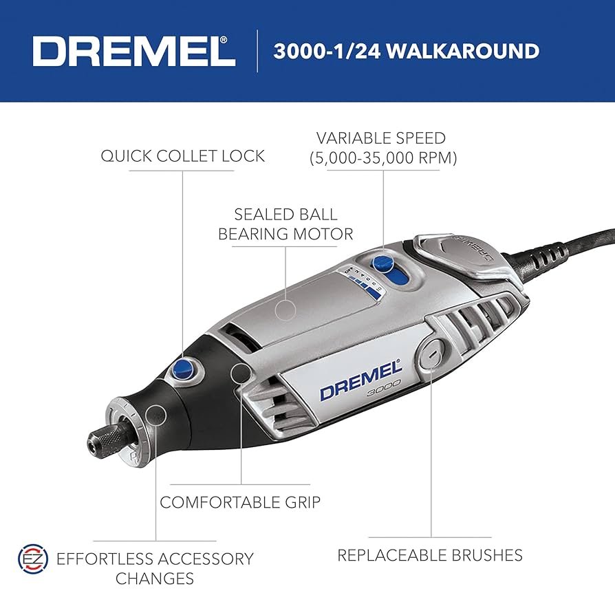 ドレメル 3000      (専用) Dremel 3000-1/24 Variable Speed Rotary Tool Kit 1 Attachment