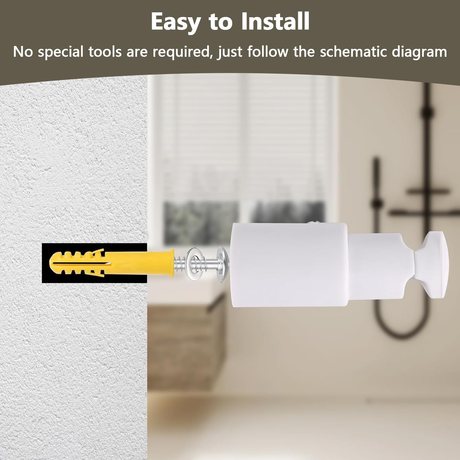 6 Piezas Soporte Toallero Electrico, Soporte Para Toallero Radiador, Soporte Radiador Pared Ajustable, Soporte de Montaje de Radiador para Baño, Compatible con Radiadores Rectos y Curvos, Blanco