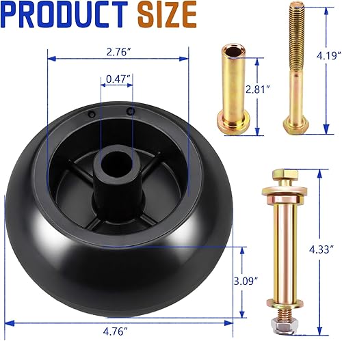 Miniatura 2 de Rueda de cubierta anticuero cabelludo para Bad Boy 022-5234-98 Exmark 103-3168 Kubota K5351-42110 K5371-42110 Toro 1-603299 68-2730 Lawn-Boy