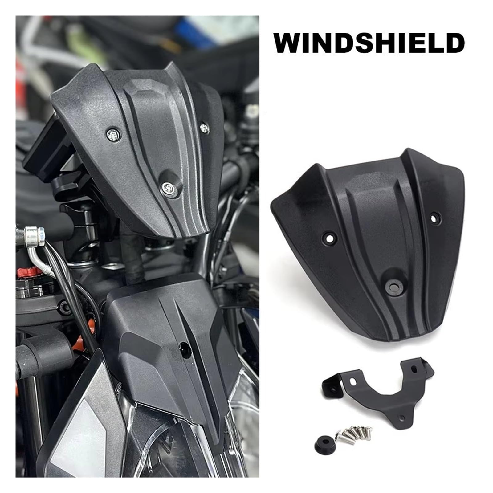 Per 390 Per Per 390Duke Per 390 Per Per 2024 Accessori Per Moto Parabrezza Parabrezza Deflettore Anteriore Protezione Antivento Nero Deflettore Parabrezza Moto