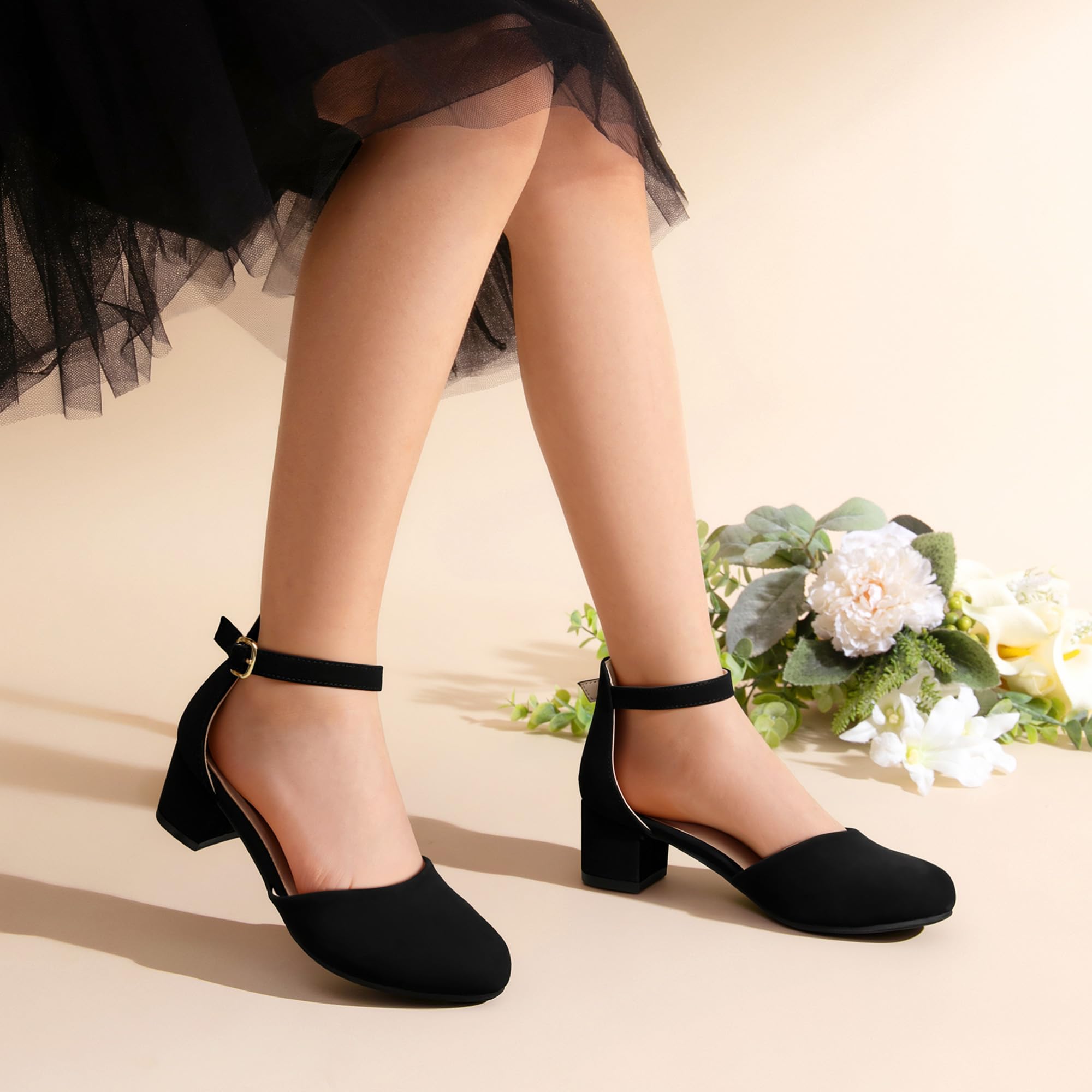 DREAM PAIRS Chaussures Fille Princesse Confortables, Ballerines et Escarpins à Talon Bas, Chaussures de Cérémonie Enfant pour Mariage, Fête, Bal, Soirée, Flower Girl