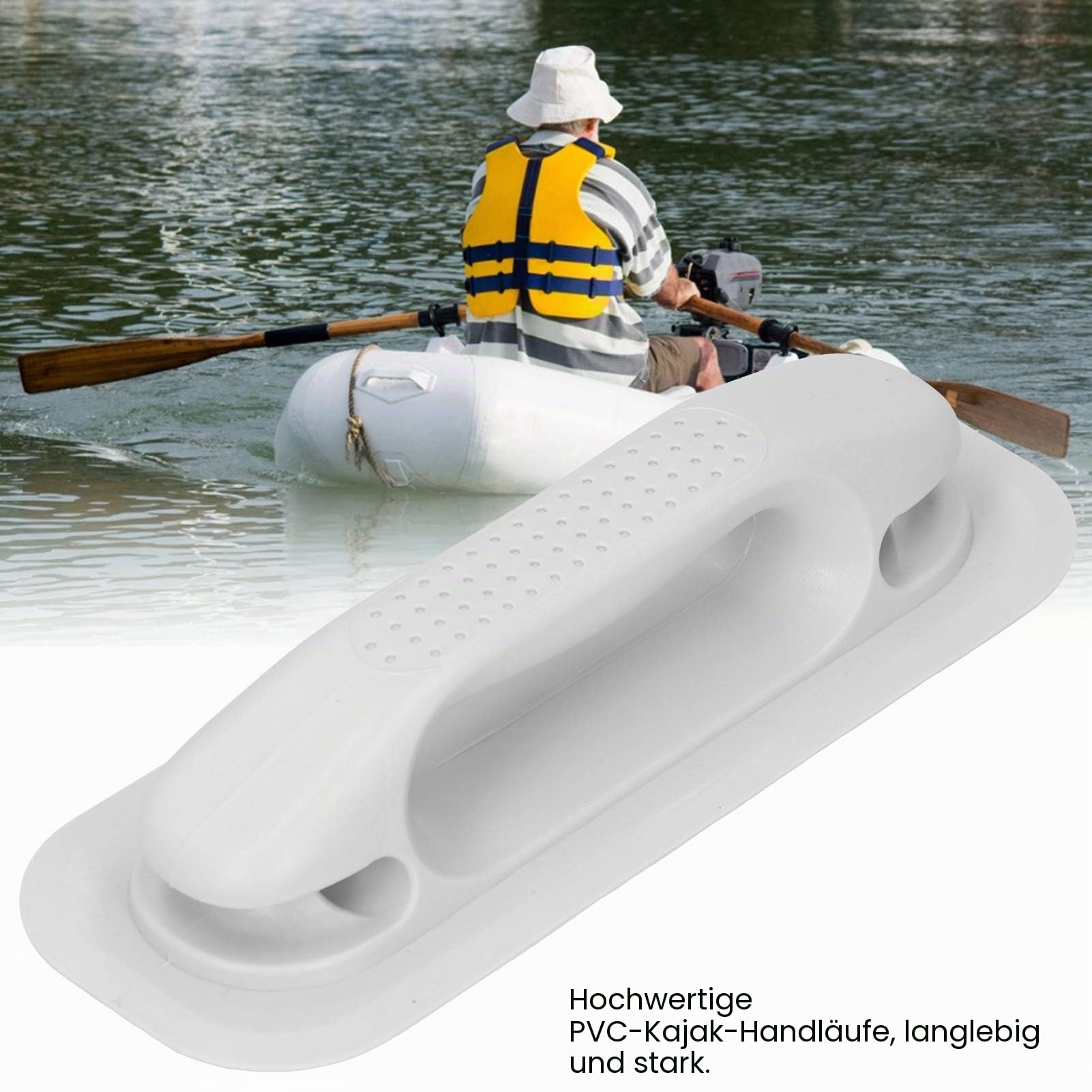 Schlauchboot Griffe, Robuste PVC Haltegriffe ohne Werkzeug Montage für Schlauchboot, Kajak, Kanu und Raft