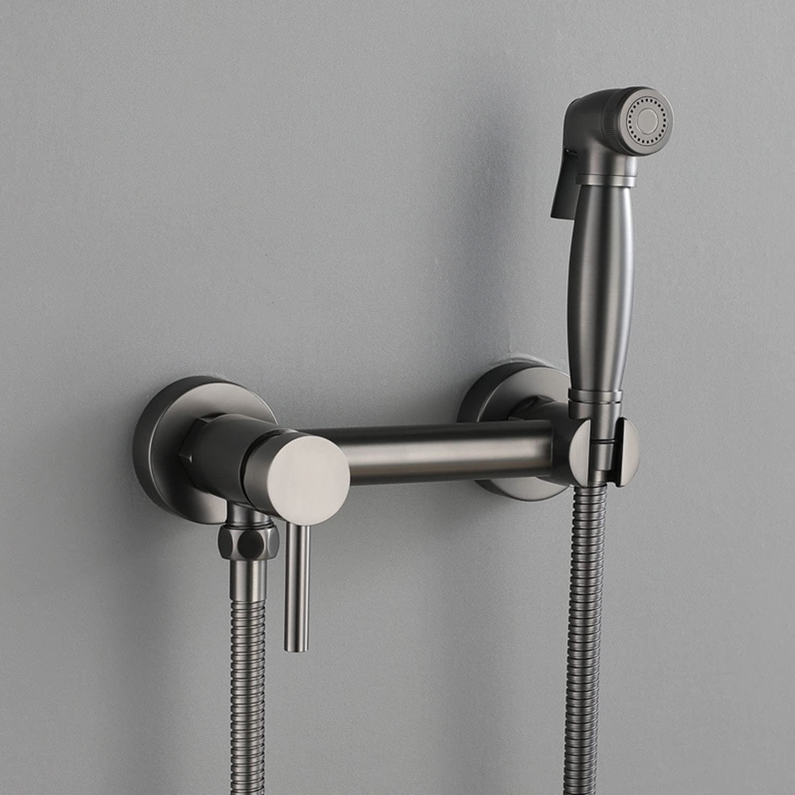Kit de bidet mural pour toilettes contre les irritations : mitigeur eau chaude grise