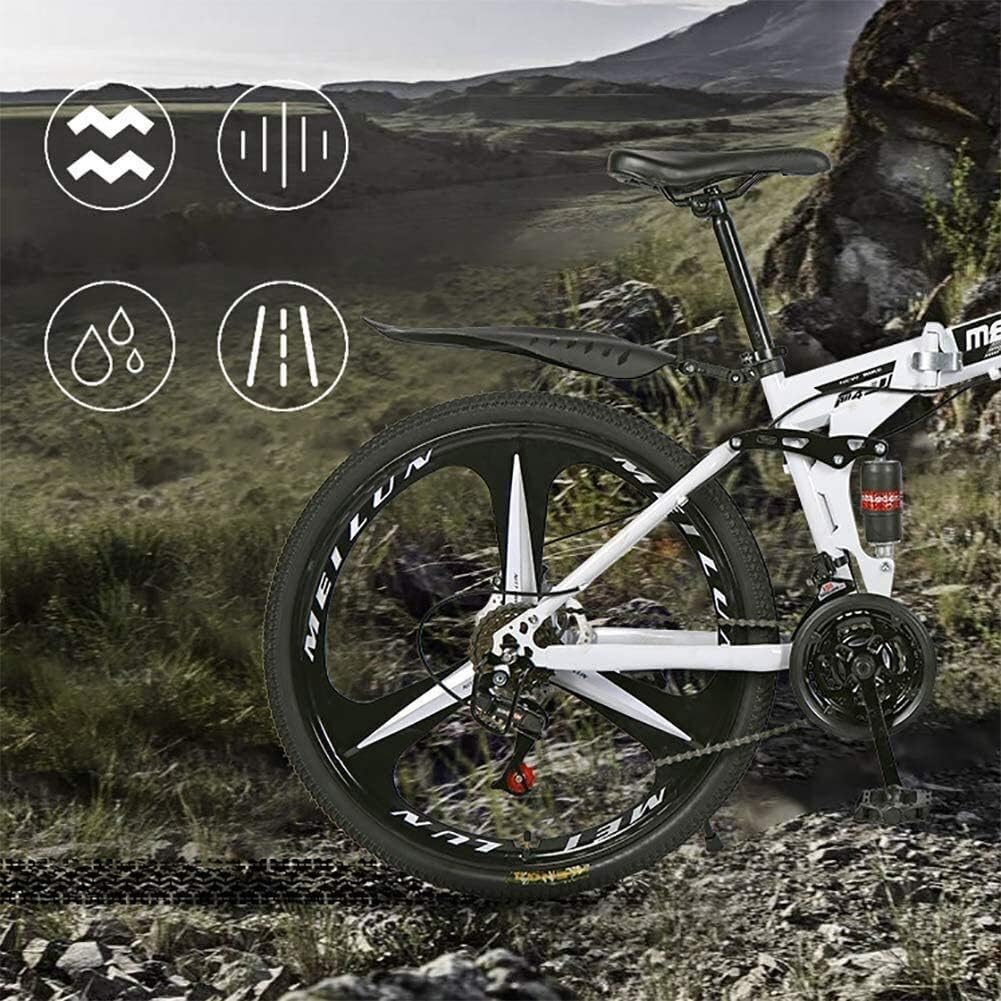 ZHANGZHANG 21/24/27speed Mountain Bicycle Speed Folding 26-inch Double Shock Absorber Adult Male and Female Students Ultra-Light One Round Bike 0716 (Color : 21speed) : Sports & Outdoors