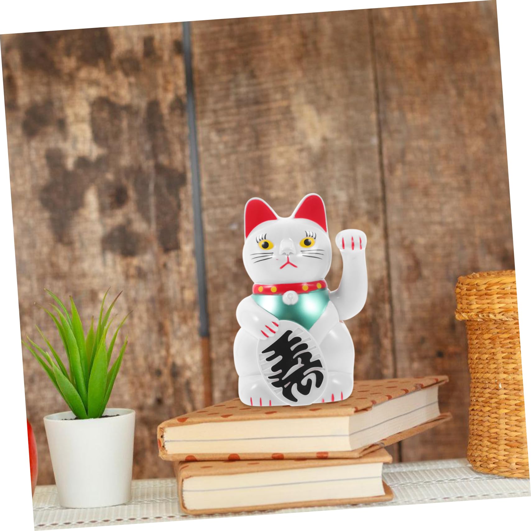 Alipis 3piezas Adorno De Gato Maneki Neko Figura De Japonesa y Automóvil Diseño Elegante y Vivid Estatua De Sin Batería