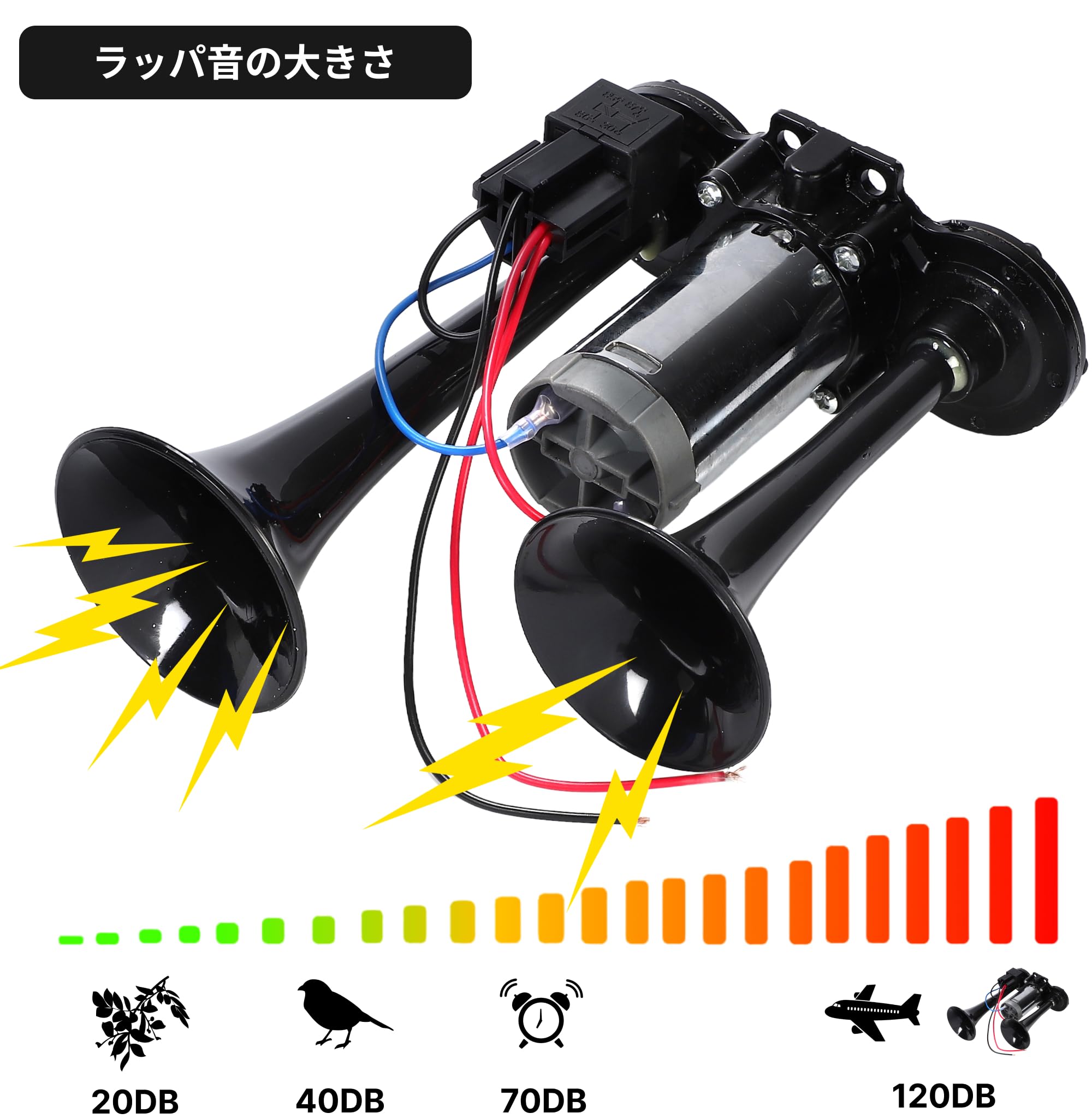 Amazon | 爆音タイプ 大型 トラック ヤンキーホーン 爆音 ポンプ 