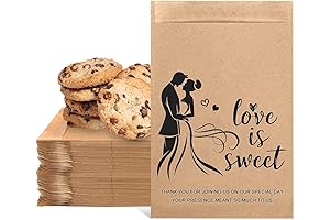 100-Pack Wedding Cookie Bags for Guests